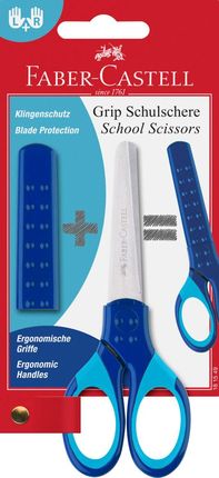 Nożyczki Z Osłonką Faber-Castell Niebieskie