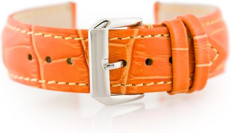 Tayma Pasek skórzany do zegarka W64 - pomarańczowy 22mm (TAYMA10152)