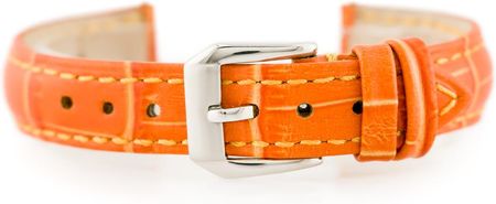 Tayma Pasek skórzany do zegarka W64 - pomarańczowy 16mm (TAYMA10155)