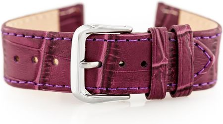 Tayma Pasek skórzany do zegarka W41 - fioletowy - 20mm (TAYMA10117)