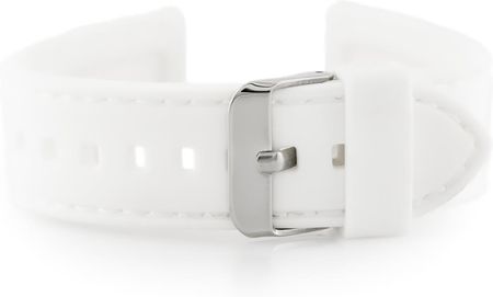 Tayma Pasek gumowy do zegarka - przeszywany biały 22mm (TAYMA10381)