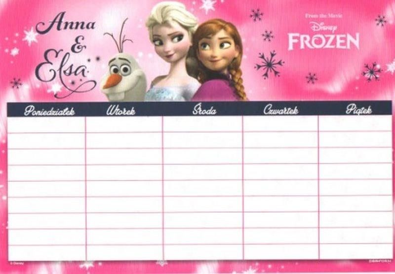 Plan Lekcji Do Druku Kraina Lodu - Derform Plan Lekcji Kraina Lodu Frozen Wzór 5 Plnkl-05 - Ceny i opinie