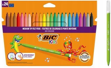 Pisaki Mazaki Flamastry Bic 24 Kolory Kid Couleur - zdjęcie 2
