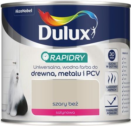 Dulux Emalia Akrylowa Rapidry Szary Beż 0,4L