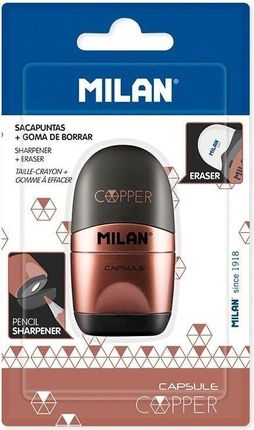 Milan Temperówka + Gumka Capsule Cooper Czarna