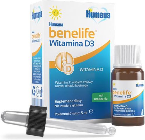 Humana Benelife witamina D3 5ml - Opinie i ceny na Ceneo.pl
