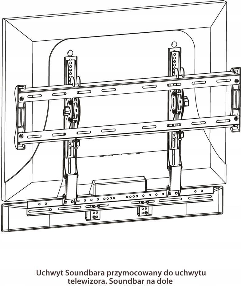 ART Uchwyt do głośników soundbar Czarny G03