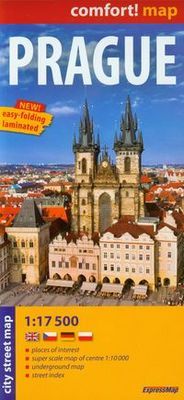 Praga laminowany plan miasta 1:17 500