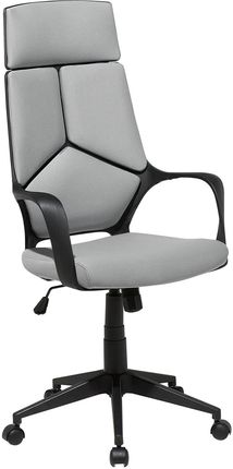Beliani Krzesło biurowe czarno-szare regulacja wysokości obrotowe ergonomiczne Delight