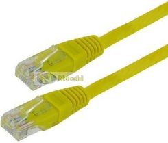 4World patchcord RJ45, osłonka zalewana, kat. 5e UTP, 10 m, żółty