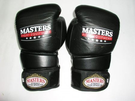 Masters Rękawice bokserskie RBT-E czarno-białe 
