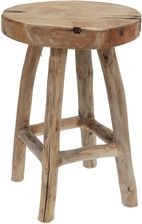 Home Styling Collection Stołek Z Naturalnego Drewna Tekowego 30X40 Cm - Taborety i stołki