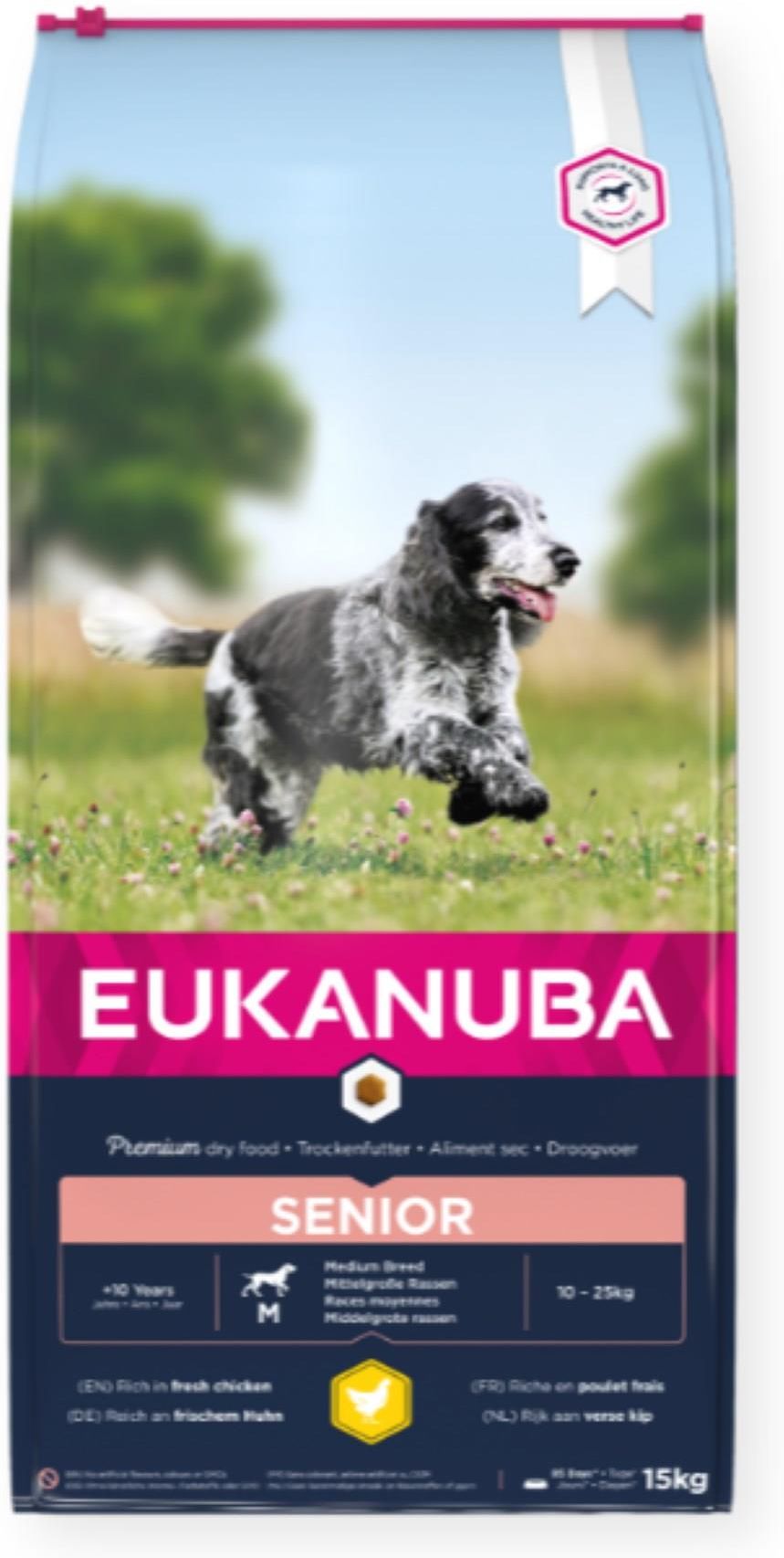 Karma Eukanuba Caring Senior Medium Breed Bogata W Świeżego Kurczaka ...