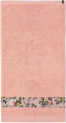 Essenza Elegancki Ręcznik Bawełniany Różowy Z Ozdobnym Motywem Kwiatowym 70x140 Cm