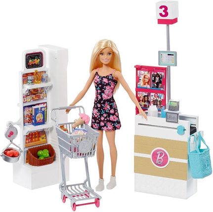 Barbie Lalka Supermarket zestaw FRP01