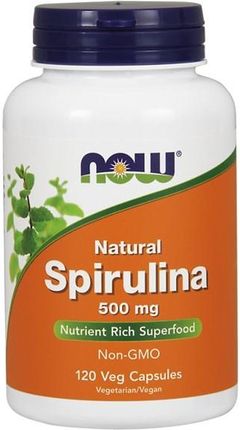 NOW FOODS Spirulina naturalna 500mg 120 kaps