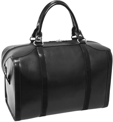 Skórzana torba podróżna McKlein Throop 88205 czarna - Czarny