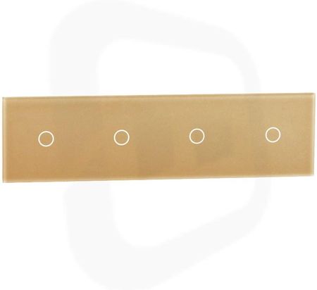 Livolo ramka 4-krotna szklana z miejscami na włączniki dotykowe (1+1+1+1) moduł złoty 70111163