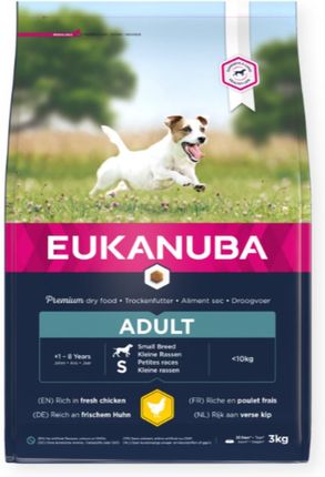 Eukanuba Dla dorosłych psów małych ras bogata w świeżego kurczaka 3kg