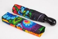 Zdjęcie Mała składana parasolka - łowicka czarna FOLKSTAR - Trzebinia