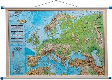 Mapa Ścienna Europa Dwustronna Polityczno - Fizyczna 1:12 000 000