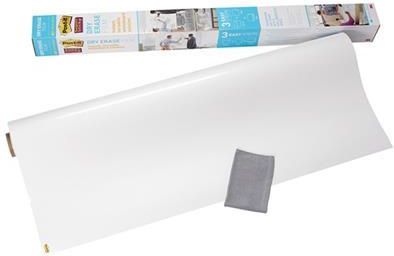 Suchościeralna folia w rolce POST-IT Dry Erase (DEF8X4-EU), 122x244cm, biała