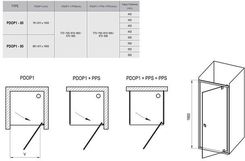 Zdjęcie Ravak Pivot PDOP1-80 białe+transparent 03G40100Z1 - Płońsk