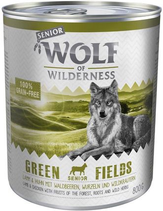 Wolf Of Wilderness Senior Green Fields Jagnięcina I Kurczak 12X800G