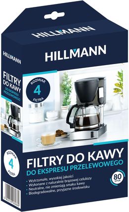 Hillmann Filtry do kawy do ekspresu przelewowego rozmiar 4 HILL1X401 80szt.