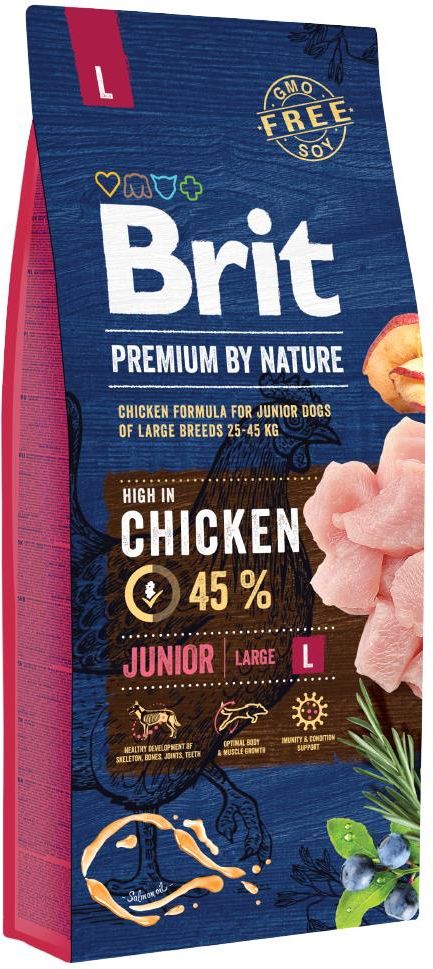 brit premium by nature junior large breed 15kg