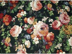 Tkanina gobelinowa róża czarna Kolorowy Kwiatowy Bawełna/Poliester/Akryl 280 (cm) 40 °C - najlepsze Materiały włókiennicze