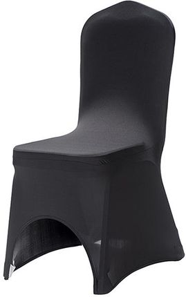 krzeslaonline Pokrowiec na krzesło bankietowe kolor czarny wycięty