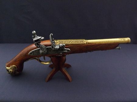 Denix Replika Pistolet Skałkowy Na Stojaku Model 1077L800