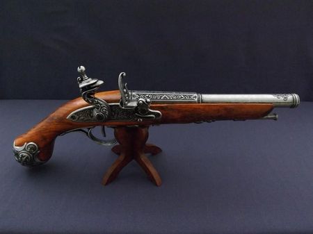Denix Replika Pistolet Skałkowy Na Stojaku Model 1077G800