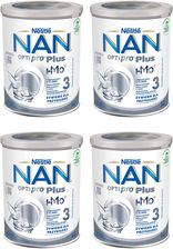 NESTLE NAN OPTIPRO Plus 3 HM-O Mleko Modyfikowane Junior dla dzieci po 1 Roku 4x800g