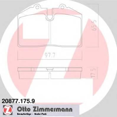 Zimmermann Klocki Hamulcowe Porsche 944 88-91 P+T 208771759
