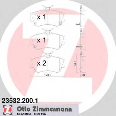 Zimmermann Klocki Hamulcowe Chrysler Pt Cruiser 00-10 235322001