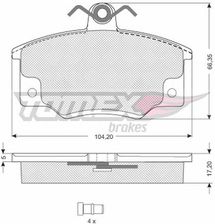 Zdjęcie Tomex Klocki Hamulcowe Fiat Tipo, Tempra 10731 - Toruń