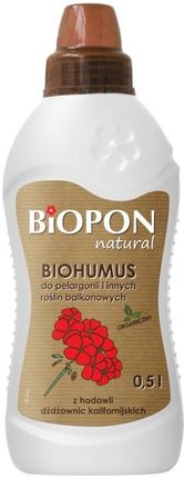 Biopon Biohumus Do PelargonII I Roślin Balkonowych 0,5L