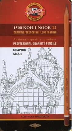 Koh-I-Noor Ołówek Grafitowy Graphic 5B-5H 1502/Iii 12 Sztuk