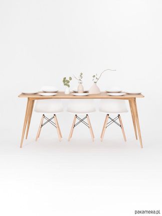 Stół do jadalni z litego drewna dębowego 180 90x75 cm