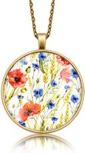 Medalion Okrągły Flower Field 118197687 - Zawieszki i wisiorki handmade