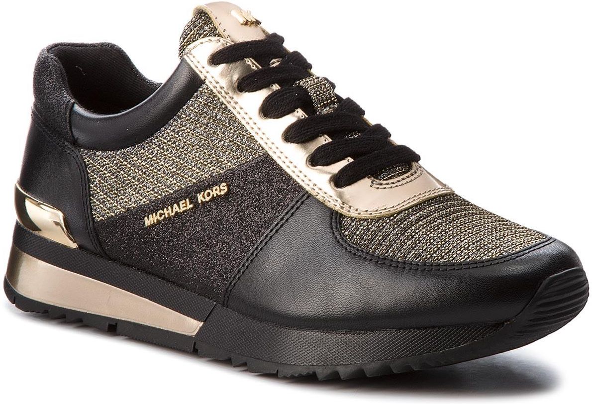 michael kors allie wrap trainer black gold
