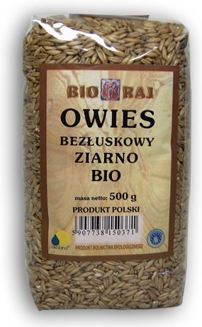 Bio Raj Owies Bezluskowy Ziarno 500g Ceny I Opinie Ceneo Pl