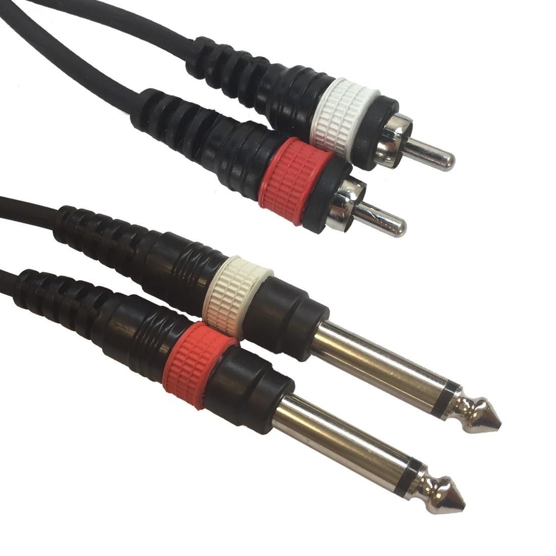 2 кабельная 6. Кабель 2 RCA 2 Jack 6.3. Cable Jack 6.3 - 2 RCA. Кабель Джек 6.3 на RCA. Кабель Джек 6.3 на 2 тюльпана.