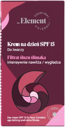 Krem elfa pharm Vis Plantis Element filtrat śluzu ślimaka przeciw oznakom starzenia SPF15 na dzień 50ml