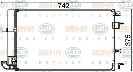 BEHR HELLA SERVICE Chłodnica klimatyzacji - skraplacz 8FC 351 318-601
