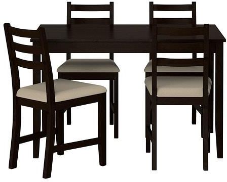 Ikea Lerhamn Stół I 4 Krzesła S09007163 Opinie I Atrakcyjne Ceny