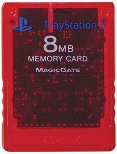 PS2 Memory Card Crimson Red by Sony