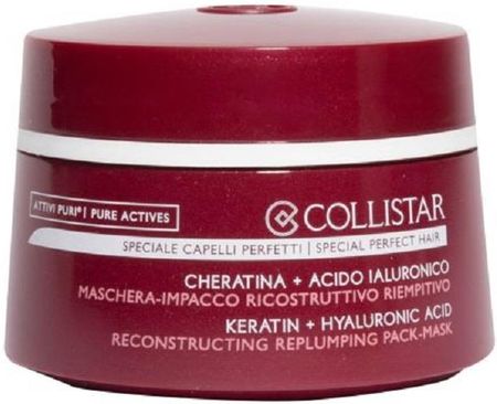 Collistar Keratin Hyaluronic Acid Recondtructing Replumping Pack Mask l Maska do włosów z kwasem hialuronowym 200ml